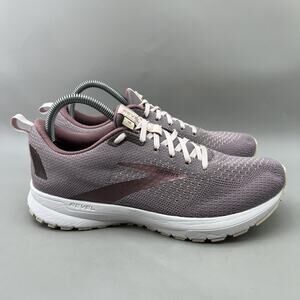 Brooks Revel 4 Running Shoes Womens Size 9 B Purple Knit Comfort Low Sneakers